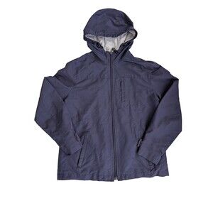 GAP Women’s Navy Blue Hooded Windbreaker Jacket Mesh Lined Full Zip